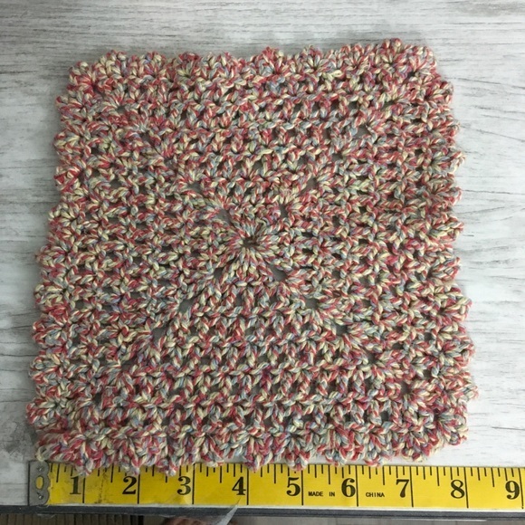 Cotton Crochet Wash Cloth Dish Rag Handmade Multi color Absorbent Bath Kitchen - Picture 2 of 7
